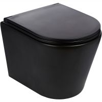 Унитаз WeltWasser Salzbach 043 MT-BL 10000010282 подвесной Черный матовый с сиденьем Микролифт — фото 1, Подвесные унитазы