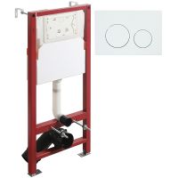 Инсталляция Agger ACC500+APB0188 для унитаза с Белой глянцевой клавишей смыва — фото 1, Инсталляции для унитазов