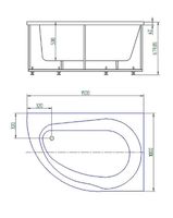Акриловая ванна Aquatek Вирго 150х100 R VIR150-0000025 без гидромассажа с фронтальной панелью с каркасом (разборный) со слив-переливом — фото 4, Акриловые ванны