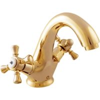 Смеситель для раковины Rav Slezak Morava retro MK328.5Z Золото — фото 1, Смесители для раковины