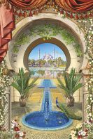 Фреска Ortograf Восток 30377 Фактура бархат FX Флизелин (2*2,7) Разноцветный, Архитектура/Пейзаж — фото 2, Фрески