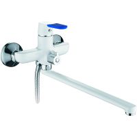 Смеситель для ванны Frap H34 F2234 универсальный Белый Хром — фото 1, Смеситель для ванны