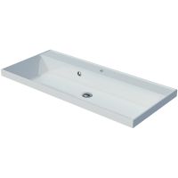 Тумба с раковиной Orange Line 100 Li-100Tuw+RA100 подвесная Белая матовая — фото 13, Тумбы с раковиной