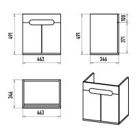 Товар: Тумба с раковиной Misty Сканди 50 УТ000023182 подвесная Белый Дуб крафт золотой Антрацит - фото 8 Тумба с раковиной Misty Сканди 50 УТ000023182 подвесная Белый Дуб крафт золотой Антрацит — фото 8, Мебель для ванной