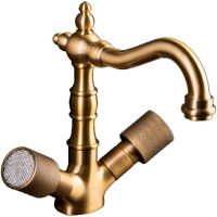 Смеситель для раковины Boheme Royal Cristal 312-Royal/CRST Бронза — фото 1, Смесители