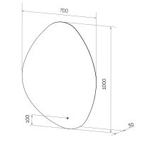 Зеркало Континент Alma 700х1000 ЗЛП613 с подсветкой с сенсорным выключателем — фото 9, Зеркала в ванную комнату