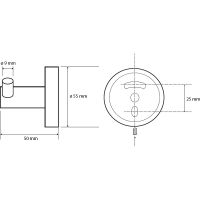 Крючок Bemeta White 104106034 двойной Белый матовый — фото 2, Крючки для полотенец