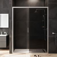 Душевая дверь AM.PM Gem 150 профиль Хром матовый стекло тонированное-прозрачное арт-W90G-150-1-195MG — фото 3, Раздвижные душевые двери