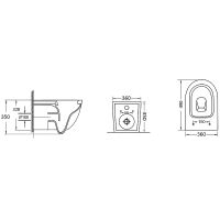 Товар: Унитаз Grossman Tornado GR-4455BMSQ подвесной Черный матовый с сиденьем Микролифт - фото 6 Унитаз Grossman Tornado GR-4455BMSQ подвесной Черный матовый с сиденьем Микролифт — фото 6, Подвесные унитазы