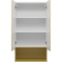 Товар: Подвесной шкаф Brevita Vega 60 VEG-08060-031 над стиральной машиной Бежевый матовый Золото - фото 6 Подвесной шкаф Brevita Vega 60 VEG-08060-031 над стиральной машиной Бежевый матовый Золото — фото 6, Мебель для ванной