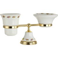 Товар: Стакан для зубных щеток с мыльницей Migliore Provance 17712 Золото Белый - фото 2 Стакан для зубных щеток с мыльницей Migliore Provance 17712 Золото Белый — фото 2, Стаканы для зубных щеток