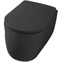 Унитаз Kerasan Nolita 531431 подвесной Черный матовый без сиденья — фото 1, Унитазы