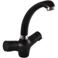 Смеситель для раковины Rav Slezak Termostat TRM26.5CMATC с термостатом Черный матовый Хром — фото 1, Смесители для раковины