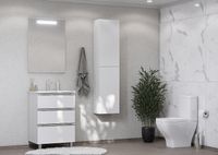 Шкаф пенал Roca The Gap 35 A857427806 подвесной Белый глянец — фото 4, Мебель для ванной