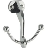 Двойной крючок Kerasan Retro 742490 Хром — фото 1, Крючки для полотенец