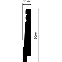 Плинтус HIWOOD B90 2000x90x15 мм — фото 2, Плинтуса напольные