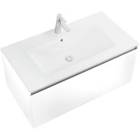 Товар: Тумба под раковину Art&Max Latina 100 AM-Latina-1000-1C-SO-BM подвесная Белая матовая - фото 4 Тумба под раковину Art&Max Latina 100 AM-Latina-1000-1C-SO-BM подвесная Белая матовая — фото 4, Мебель для ванной