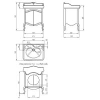 Тумба под раковину Migliore Impero 70 25973 Слоновая кость — фото 3, Тумбы под раковину