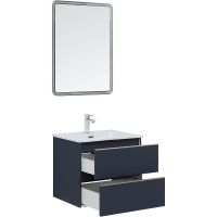 Тумба под раковину Aquanet Вега 60 329589 подвесная Маренго — фото 11, Тумбы под раковину