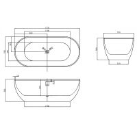 Акриловая ванна Abber AB9241MB 172х79 без гидромассажа — фото 6, Ванны