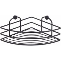 Полка корзина Tekno-tel BK021B угловая Черная — фото 1, Полки для ванной и душа