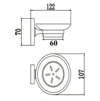 Мыльница Ростовская Мануфактура Сантехники A2020 Хром — фото 2, Мыльницы