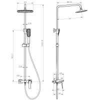 Душевая система Boheme Venturo 378-W Белый Хром — фото 2, Душевое оборудование. Душевая программа