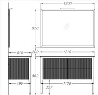 Товар: Тумба под раковину Opadiris Рубинно 120 00-00003869 Серая матовая - фото 7 Тумба под раковину Opadiris Рубинно 120 00-00003869 Серая матовая — фото 7, Мебель для ванной