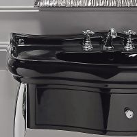 Тумба под раковину Kerasan Retro 100 7363K3 Черный глянец — фото 8, Мебель для ванной