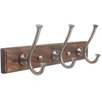 Вешалка для полотенец Bronze de Luxe Forest 10708C Орех Хром матовый — фото 1, Крючки для полотенец