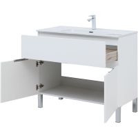 Товар: Тумба под раковину Aquanet Алвита New 100 277554 Белая матовая - фото 7 Тумба под раковину Aquanet Алвита New 100 277554 Белая матовая — фото 7, Мебель для ванной