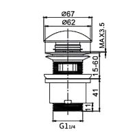 Товар: Донный клапан Frap F60-8 click-clack Белый Хром - фото 2 Донный клапан Frap F60-8 click-clack Белый Хром — фото 2, Донные клапаны