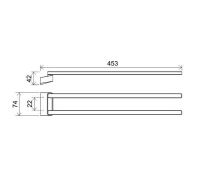 Полотенцедержатель Ravak 10° X07P564 поворотный Черный матовый — фото 3, Полотенцедержатели