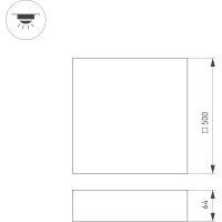 Товар: Потолочный светильник Arlight Quadro 034799 Белый - фото 6 Потолочный светильник Arlight Quadro 034799 Белый — фото 6, Светильники