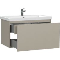 Тумба под раковину Cersanit Grande 80 64310 подвесная Бежевая — фото 3, Мебель для ванной
