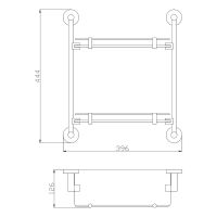 Стеклянная полка Rav Slezak Colorado Хром арт-COA0802 — фото 2, Полки для ванной и душа