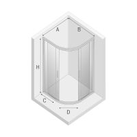 Душевой уголок New Trendy New Varia Chrome 90х90 K-0497 профиль Хром стекло прозрачное — фото 8, Душевые уголки