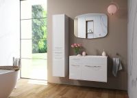 Шкаф пенал Эстет Barcelona 35 L ФР-00003588 подвесной Белый — фото 3, Пеналы для ванной комнаты