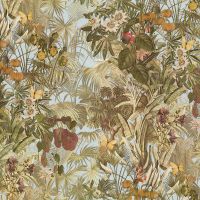 Обои Emiliana Parati Blumarine 5 29047BM Винил на флизелине (1,06*10,05) Голубой/Коричневый, Листья/Цветы/Бабочки — фото 1, Обои для стен