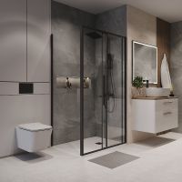 Душевой уголок Niagara Nova 110х80 NG-84-11AB-A80B-34 профиль Черный матовый стекло прозрачное — фото 3, Душевые уголки