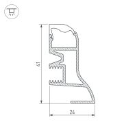 Товар: Профиль алюминиевый Arlight 026604 накладной для плинтуса Серебристый - фото 3 Профиль алюминиевый Arlight 026604 накладной для плинтуса Серебристый — фото 3, Профили для светодиодных лент