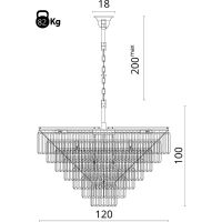 Товар: Люстра Divinare Nova 3001/02 LM-25 Прозрачная Хром - фото 3 Люстра Divinare Nova 3001/02 LM-25 Прозрачная Хром — фото 3, Люстры