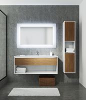 Тумба с раковиной SanVit Контур 120 kkont120mk подвесная Кофейный Белая глянцевая — фото 2, Тумбы с раковиной