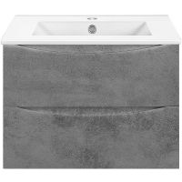 Тумба под раковину Vincea Mia Slim 70 VMC-2MC700S1BT подвесная Beton — фото 1, Тумбы под раковину