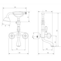 Товар: Смеситель для ванны Migliore Olivia 19004 Хром Белый - фото 2 Смеситель для ванны Migliore Olivia 19004 Хром Белый — фото 2, Смесители