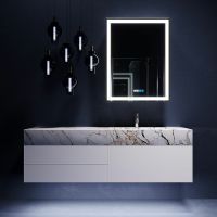 Зеркальный шкаф Silver Mirrors Киото 60 LED-00002358 с подсветкой Белый — фото 11, Зеркальные шкафы в ванную