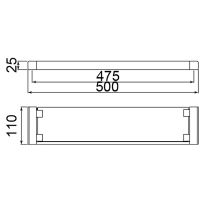 Стеклянная полка Timo Selene 10072/00 Хром — фото 2, Полки для ванной и душа