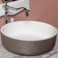 Раковина Boheme Armadi Art NeoArt 40 819-SL Серебро Белая — фото 1, Раковины