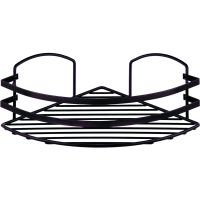 Полка корзина Tekno-tel LM007B угловая Черная — фото 1, Полки для ванной и душа