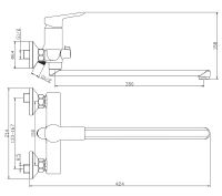 Смеситель для ванны Olive's Sevilla 20221SV универсальный Хром — фото 3, Смеситель для ванны